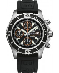 Breitling Superocean Chronograph II  Chronograph Automatic Men's Watch, Stainless Steel, Black Dial, A1334102.BA85.152S