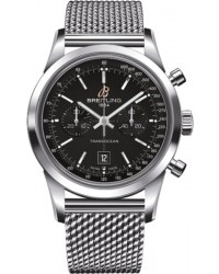 Breitling Transocean Chronograph 38  Automatic Men's Watch, Stainless Steel, Black Dial, A4131012.BC06.171A