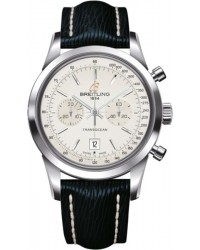 Breitling Transocean Chronograph 38  Automatic Men's Watch, Stainless Steel, Silver Dial, A4131012.G757.220X