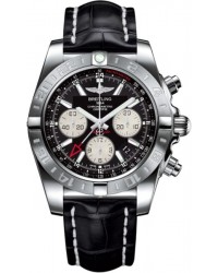 Breitling Chronomat 44 GMT  Chronograph Automatic Men's Watch, Stainless Steel, Black Dial, AB042011.BB56.744P