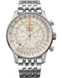 Breitling Navitimer GMT  Automatic Men's Watch, Stainless Steel, Silver Dial, AB044121.G783.443A