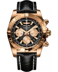 Breitling Chronomat 44  Chronograph Automatic Men's Watch, 18K Rose Gold, Black Dial, HB011012.B968.744P