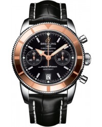 Breitling Superocean Heritage Chronographe 44  Chronograph Automatic Men's Watch, Steel & 18K Rose Gold, Black Dial, U2337012.BB81.744P
