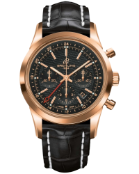 Breitling Transocean Chronograph GMT Limited Edition  Automatic Men's Watch, 18K Rose Gold, Black Dial, RB045112.BC68.743P