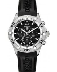 Tag Heuer Aquaracer  Chronograph Quartz Men's Watch, Stainless Steel, Black Dial, CAF101E.FT8011