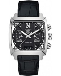 Tag Heuer Monaco  Chronograph Automatic Men's Watch, Stainless Steel, Black Dial, CAL5113.FC6329