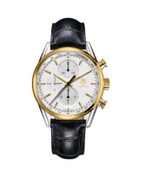Tag Heuer Carrera  Chronograph Automatic Men's Watch, 18K Yellow Gold, Silver Dial, CAR2150.FC6266
