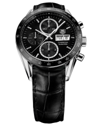 Tag Heuer Carrera  Chronograph Automatic Men's Watch, Stainless Steel, Black Dial, CV201AG.FC6266
