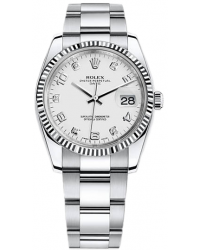 Rolex Date 34  Automatic Women's Watch, Stainless Steel, White Dial, 115234-WHT-DIA