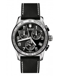 Victorinox Swiss Army Chrono Classic  Chronograph Quartz Men's Watch, Stainless Steel, Black Dial, 241404