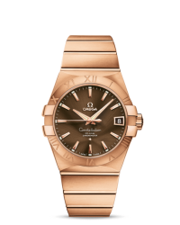 Omega Constellation  Automatic Men's Watch, 18K Rose Gold, Brown Dial, 123.50.38.21.13.001