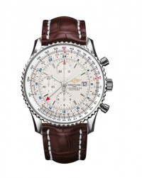 Breitling Navitimer World  Chronograph Automatic Men's Watch, Stainless Steel, Silver Dial, A2432212.G571.756P