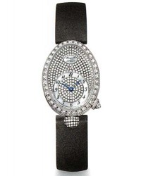 Breguet Reine De Naples  Quartz Women's Watch, 18K White Gold, Diamond Pave Dial, 8928BB/8D/844 DD0D