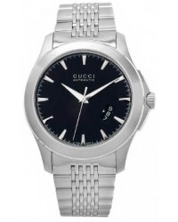 Gucci G-Timeless  Automatic Men's Watch, Stainless Steel, Black Dial, YA126210