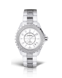 Chanel J12 Jewelry  Automatic Women's Watch, Ceramic, White Dial, H1422