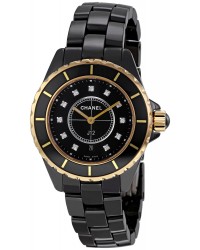 Chanel J12 Jewelry  Quartz Women's Watch, Ceramic, Black & Diamonds Dial, H2543