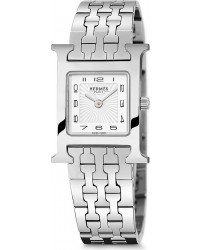 Hermes H Hour  Quartz Women's Watch, Stainless Steel, White Dial, 036701WW00