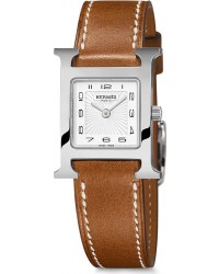 Hermes H Hour  Quartz Women's Watch, Stainless Steel, White Dial, 036706WW00