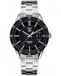 Tag Heuer Carrera  Automatic Men's Watch, Stainless Steel, Black Dial, WV211M.BA0787