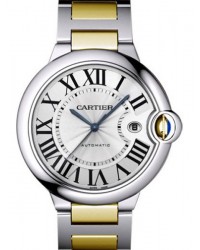 Cartier Ballon Bleu  Automatic Men's Watch, 18K Yellow Gold, Silver Dial, W69009Z3