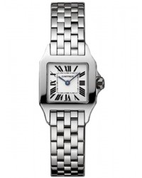 Cartier Santos Demoiselle  Quartz Women's Watch, Stainless Steel, White Dial, W25064Z5