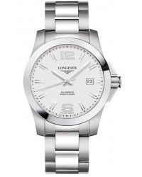 Longines Conquest  Automatic Men's Watch, Steel & 18K Rose Gold, Silver Dial, L3.677.4.76.6