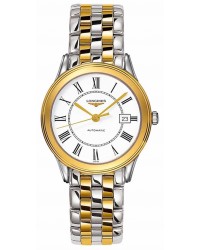 Longines Flagship  Automatic Men's Watch, Steel & 18K Gold Plated, White Dial, L4.774.3.21.7