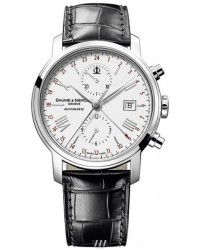 Baume & Mercier Classima  Chronograph Automatic Men's Watch, Stainless Steel, White Dial, MOA08851