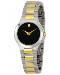 Movado Museum  Quartz Women's Watch, Gold Plated, Black Dial, 606182