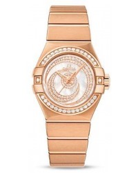 Omega Constellation  Automatic Women's Watch, 18K Rose Gold, Mother Of Pearl & Diamonds Dial, 123.55.27.20.55.005