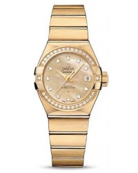 Omega Constellation  Automatic Women's Watch, 18K Yellow Gold, Mother Of Pearl & Diamonds Dial, 123.55.27.20.57.002