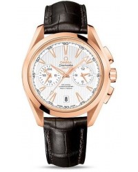 Omega Aqua Terra  Chronograph Automatic Men's Watch, 18K Rose Gold, Silver Dial, 231.53.43.52.02.001