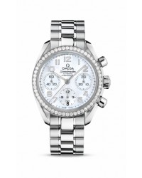 Omega Speedmaster  Chronograph Automatic Women's Watch, Stainless Steel, White Mother Of Pearl Dial, 324.15.38.40.05.001