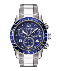 Tissot V8  Chronograph Quartz Men's Watch, Stainless Steel, Blue Dial, T039.417.11.047.02