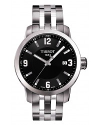 Tissot PRC200  Quartz Men's Watch, Stainless Steel, Black Dial, T055.410.11.057.00
