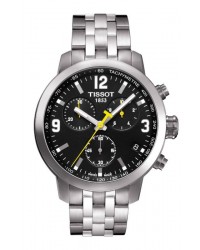 Tissot PRC200  Chronograph Quartz Men's Watch, Stainless Steel, Black Dial, T055.417.11.057.00