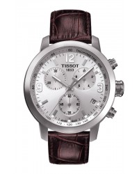 Tissot PRC200  Chronograph Quartz Men's Watch, Stainless Steel, Silver Dial, T055.417.16.037.00
