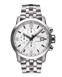 Tissot PRC200  Chronograph Automatic Men's Watch, Stainless Steel, White Dial, T055.427.11.017.00
