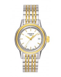 Tissot Carson Lady  Quartz Women's Watch, Steel & Gold Tone, White Dial, T085.210.22.011.00