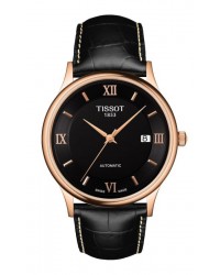 Tissot T-Gold  Automatic Men's Watch, 18K Rose Gold, Black Dial, T914.407.76.058.00