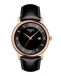 Tissot T-Gold  Quartz Men's Watch, 18K Rose Gold, Black Dial, T914.410.76.057.00