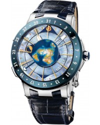 Ulysse Nardin Exceptional  Automatic Men's Watch, Platinum & Ceramic, Blue Dial, 1069-113