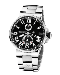Ulysse Nardin Marine Chronometer  Automatic Men's Watch, Titanium & Stainless Steel, Black Dial, 1183-122-7M/42