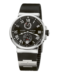 Ulysse Nardin Marine Chronometer  Automatic Men's Watch, Titanium & Stainless Steel, Black Dial, 1183-126-3/42