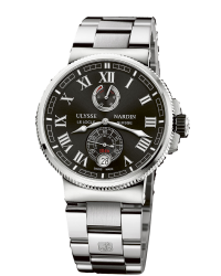 Ulysse Nardin Marine Chronometer  Automatic Men's Watch, Titanium & Stainless Steel, Black Dial, 1183-126-7M/42