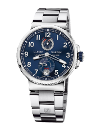 Ulysse Nardin Marine Chronometer  Automatic Men's Watch, Titanium & Stainless Steel, Blue Dial, 1183-126-7M/63
