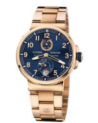 Ulysse Nardin Marine Chronometer  Automatic Men's Watch, 18K Rose Gold, Blue Dial, 1186-126-8M/63