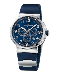 Ulysse Nardin Marine Chronometer  Automatic Men's Watch, Titanium & Stainless Steel, Blue Dial, 1503-150-3/63