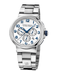 Ulysse Nardin Marine Chronometer  Automatic Men's Watch, Titanium & Stainless Steel, White Dial, 1503-150-7M/60