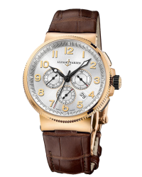 Ulysse Nardin Marine Chronometer  Automatic Men's Watch, 18K Rose Gold, Silver Dial, 1506-150/61